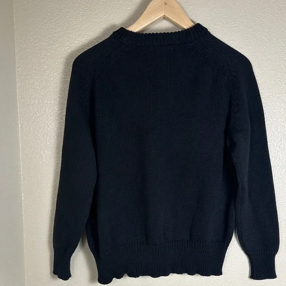 J. Crew Relaxed Pullover Crewneck Sweater black size M women’s - Picture 5 of 9